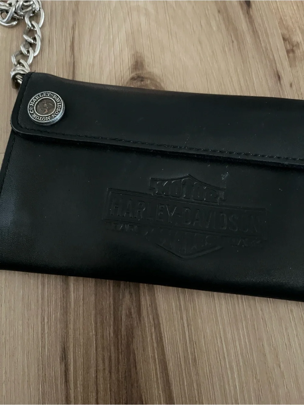 Vintage 1990s Harley Davidson Long Wallet Chain Belt Loop Made In USA